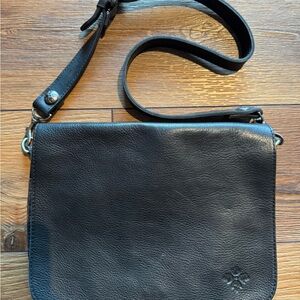 Patricia Nash Black Leather Crossbody Bag